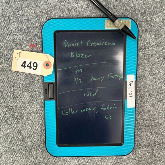 Daniel Cremieux Blazer Mens 42 Navy Pinstripe Classic 3 Button Notch Lapel *READ - Picture 12 of 13